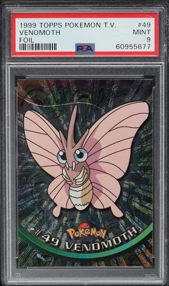 1999 #49 TOPPS TV FOIL VENOMOTH PSA 9 POKEMON