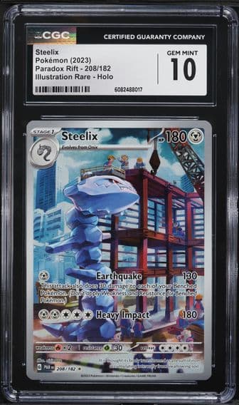 2023 #208 Steelix CGC 10 Par EN-Paradox Rift Pokemon