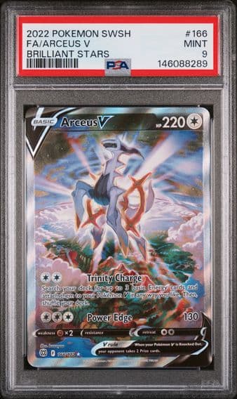 2022 #166 Full Art/Arceus V PSA 9 Sword & Shield Brilliant Stars Pokemon