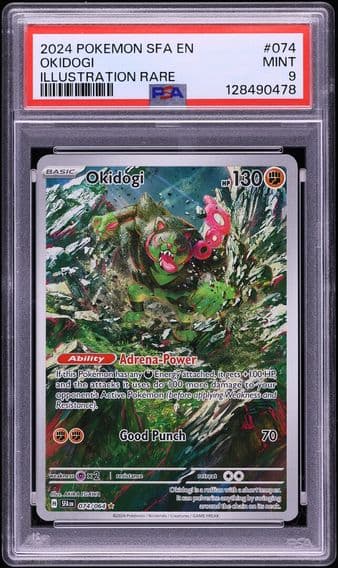 2024 #74 Okidogi PSA 9 Pokemon Scarlet & Violet Shrouded Fable IR