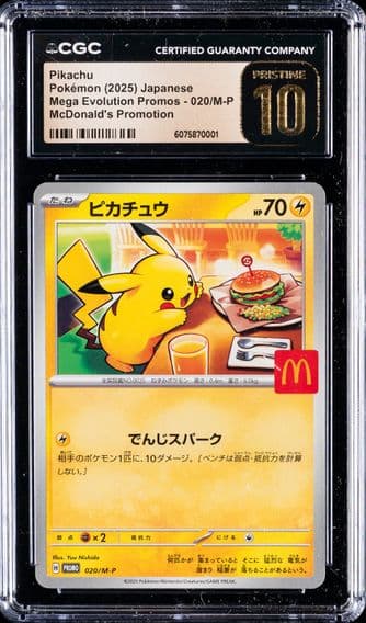 2025 #020/M-P Pikachu CGC 10 Pristine Mega Evolution Promos - Japanese Pokemon