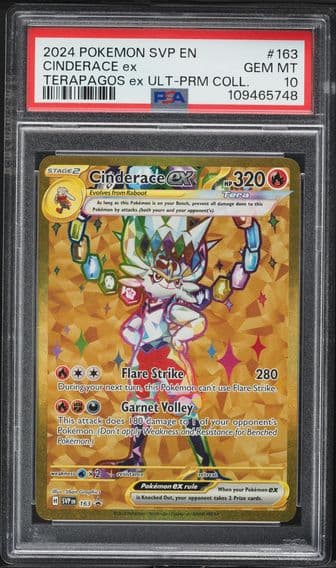 2024 #163 Cinderace EX PSA 10 Svp EN-SV Black Star Promo Pokemon