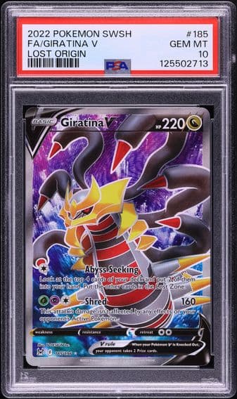 2022 #185 Full Art/Giratina V PSA 10 Sword & Shield Lost Origin Pokemon