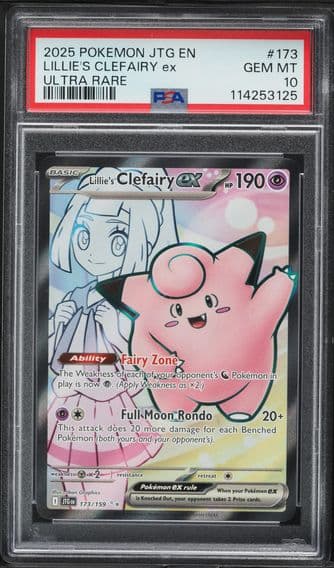 2025 #173 Lillie's Clefairy EX PSA 10 Jtg EN-Journey Together Pokemon