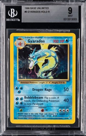 1999 #6 Gyarados-Holo BGS 9 Game Pokemon