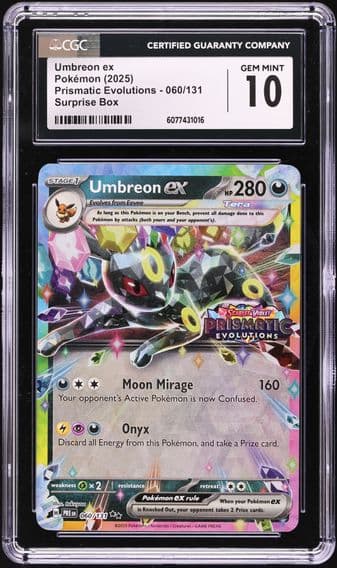 2025 #060 Umbreon EX CGC 10 Pre EN-Prismatic Evolutions Pokemon
