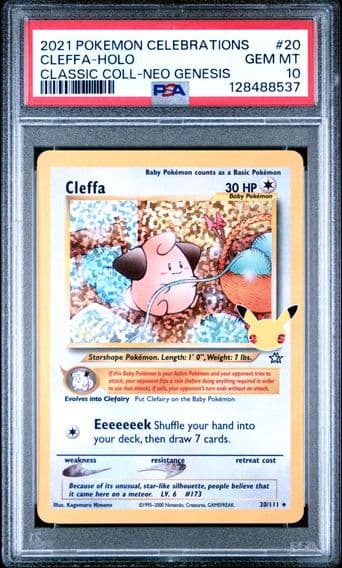 2021 #20 Cleffa-Holo PSA 10 Celebrations Classic Collection Pokemon