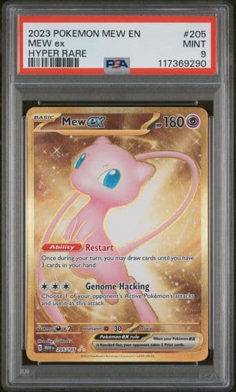 2023 #205 Mew EX PSA 9 Mew EN-151 Pokemon