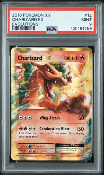 2016 #12 Charizard EX PSA 9 XY Evolutions Pokemon