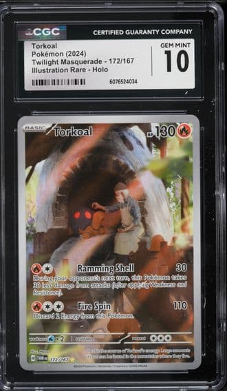 2024 #172 Torkoal CGC 10 Twm EN-Twilight Masquerade Pokemon