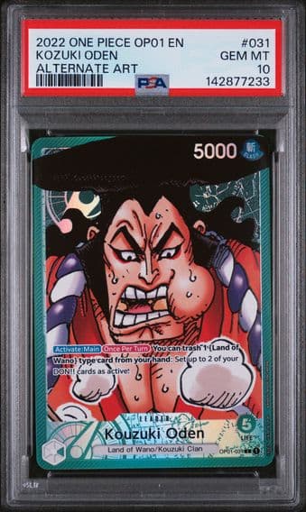 2022 #031 Kozuki Oden Alternate Art PSA 10 OP01-Romance Dawn One Piece