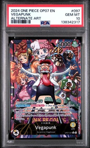 2024 #097 Vegapunk PSA 10 One Piece OP07-500 Years in the Future