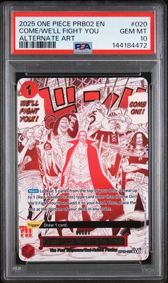 2025 #020 Come on!! We'll Fight You!! PSA 10 One Piece PRB02-Premium Booster -One Piece Card the Best- Vol.2