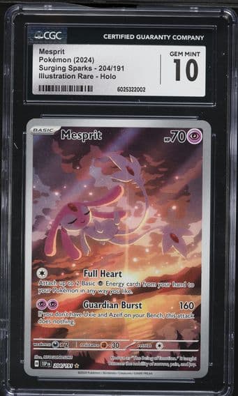 2024 #204 Mesprit CGC 10 Ssp EN-Surging Sparks Pokemon