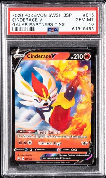 2020 #015 Cinderace V PSA 10 Swsh Black Star Promo Pokemon