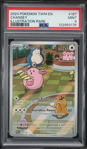 2024 #187 Chansey PSA 9 Twm EN-Twilight Masquerade Pokemon