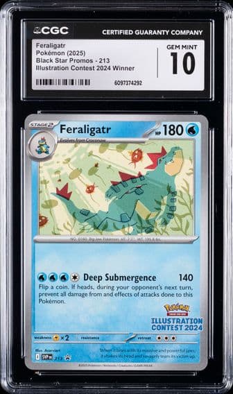 2023 #213 Feraligatr CGC 10 Black Star Promos - Scarlet & Violet SVP EN - English Pokemon
