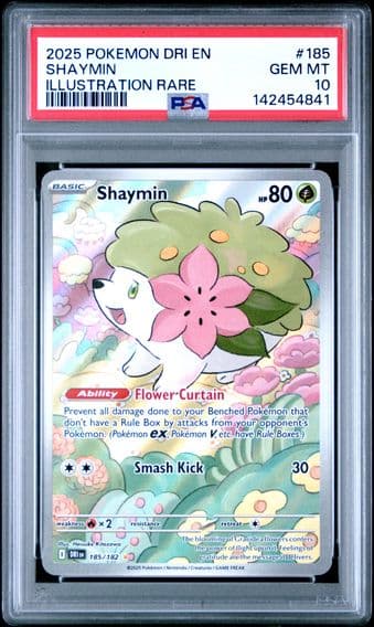 2025 #185 Shaymin PSA 10 Dri EN-Destined Rivals Pokemon