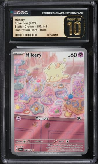 2024 #152 Milcery CGC 10 Pristine Scr EN-Stellar Crown Pokemon