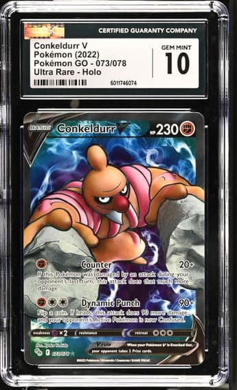 2022 #073 Conkeldurr V CGC 10 Pokemon GO - English