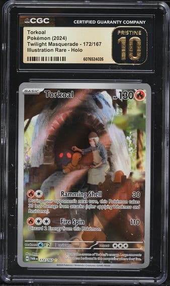 2024 #172 Torkoal CGC 10 Pristine Twm EN-Twilight Masquerade Pokemon
