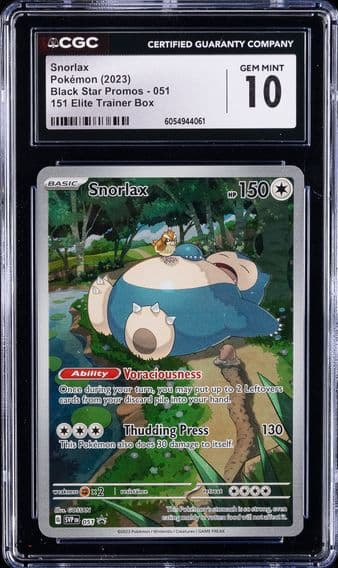 2023 #051 Snorlax CGC 10 Svp EN-SV Black Star Promo Pokemon