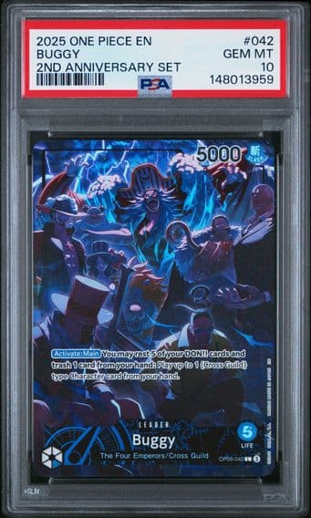 2025 #042 Buggy PSA 10 English Version 2nd Anniversary Set One Piece