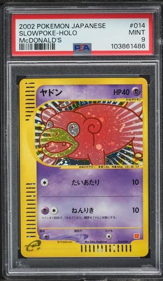 2002 #014 Slowpoke-Holo PSA 9 Japanese McDonald's Pokemon