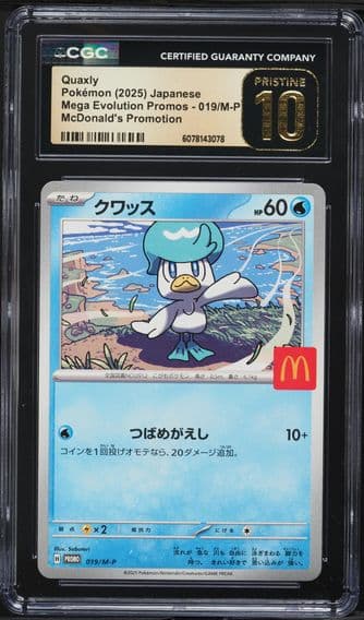 2025 #019/M-P Quaxly CGC 10 Pristine Mega Evolution Promos - Japanese Pokemon