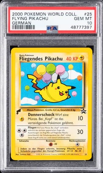 2000 #25 Flying Pikachu PSA 10 Pikachu World Collection Pokemon