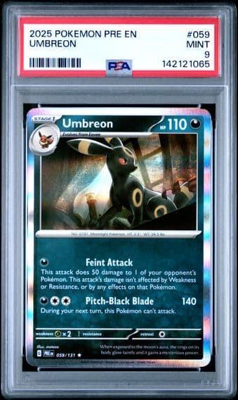 2025 #059 Umbreon PSA 9 Pre EN-Prismatic Evolutions Pokemon