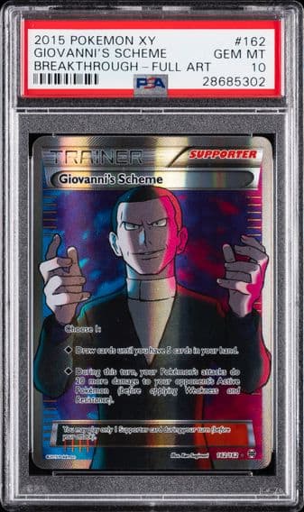 2015 #162 Full Art/Giovanni's Scheme PSA 10 XY Breakthrough Pokemon