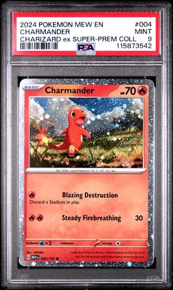 2024 #004 Charmander PSA 9 Mew EN-151 Pokemon