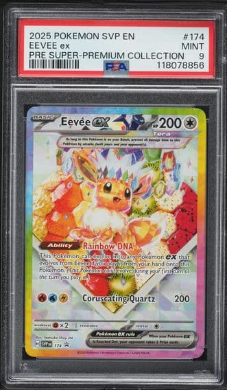 2025 #174 Eevee EX PSA 9 Svp EN-SV Black Star Promo Pokemon