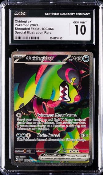 2024 #090 Okidogi EX CGC 10 Sfa EN-Shrouded Fable Pokemon