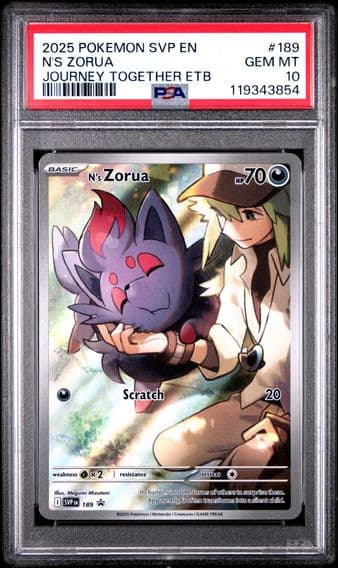 2025 #189 N's Zorua PSA 10 Svp EN-SV Black Star Promo Pokemon