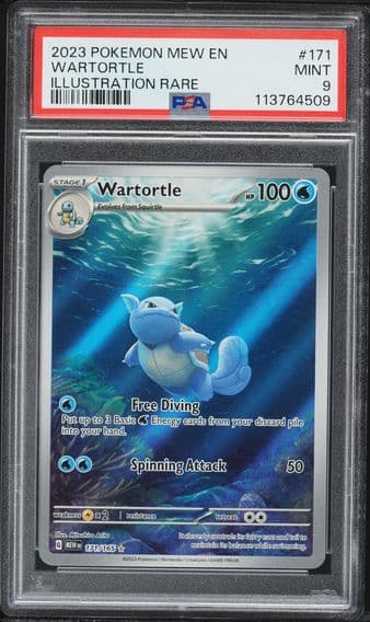 2023 #171 Wartortle PSA 9 Mew EN-151 Pokemon