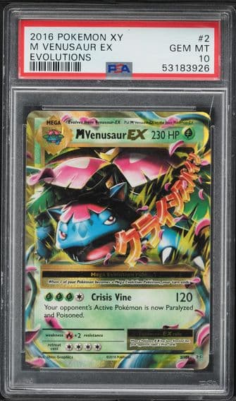 2016 #2 M Venusaur EX PSA 10 XY Evolutions Pokemon