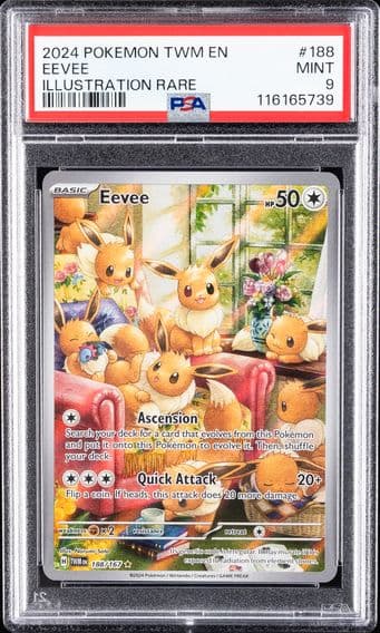 2024 #188 Eevee PSA 9 Twm EN-Twilight Masquerade Pokemon