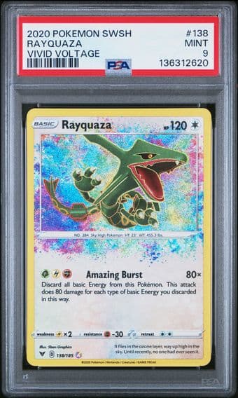 2020 #138 Rayquaza PSA 9 Sword & Shield Vivid Voltage