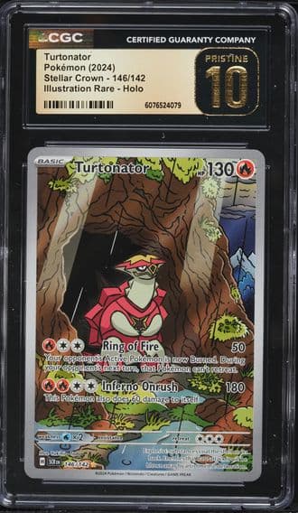 2024 #146 Turtonator CGC 10 Pristine Scr EN-Stellar Crown Pokemon
