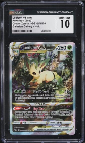 2023 #GG35 Full Art/Leafeon Vstar CGC 10 Sword and Shield Crown Zenith Pokemon