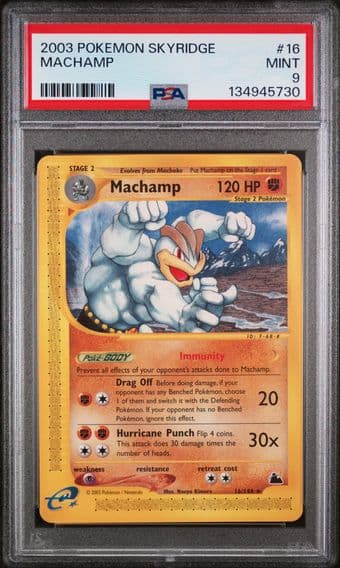 2003 #16 Machamp PSA 9 Skyridge Pokemon