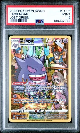 2022 #TG06 Full Art/Gengar PSA 9 Sword & Shield Lost Origin Pokemon