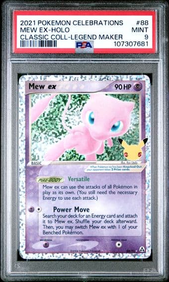 2021 #88 Mew EX-Holo PSA 9 Celebrations Classic Collection Pokemon