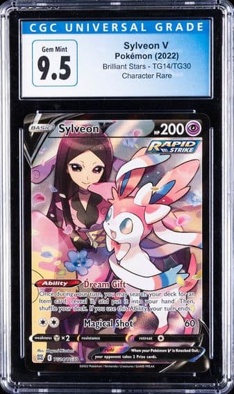 2022 #TG14 Full Art/Sylveon V CGC 10 Sword & Shield Brilliant Stars Pokemon