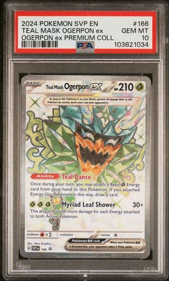 2024 #166 Teal Mask Ogerpon EX PSA 10 Svp EN-SV Black Star Promo Pokemon