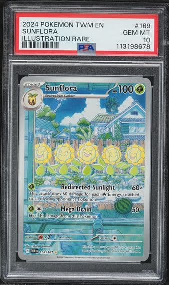 2024 #169 Sunflora PSA 10 Twm EN-Twilight Masquerade Pokemon