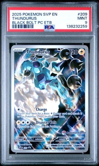 2025 #209 Thundurus PSA 9 Svp EN-SV Black Star Promo Pokemon