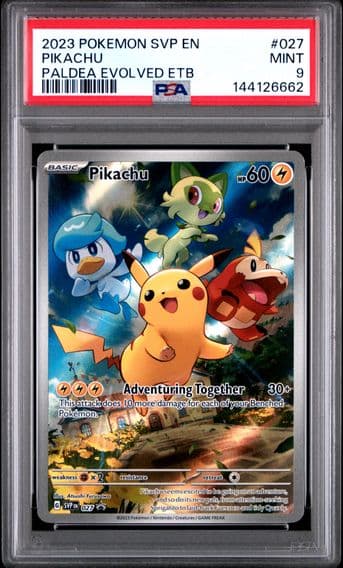 2023 #027 Pikachu PSA 9 Svp EN-SV Black Star Promo Pokemon